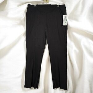 Coconut Row Palm Beach Black Ankle Pants Flatten It Women's Size 16 Career NWT‎